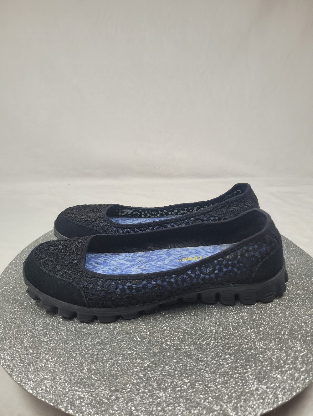 Skechers EZ Flex 2 Flighty Slip On Ballet Flats 22836 Lace Memory Foam Sz 8.5 - Picture 5 of 11